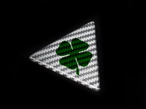 Alfa Romeo Giulia Quadrifoglio (QV) Badge - White Candy Carbon Fiber